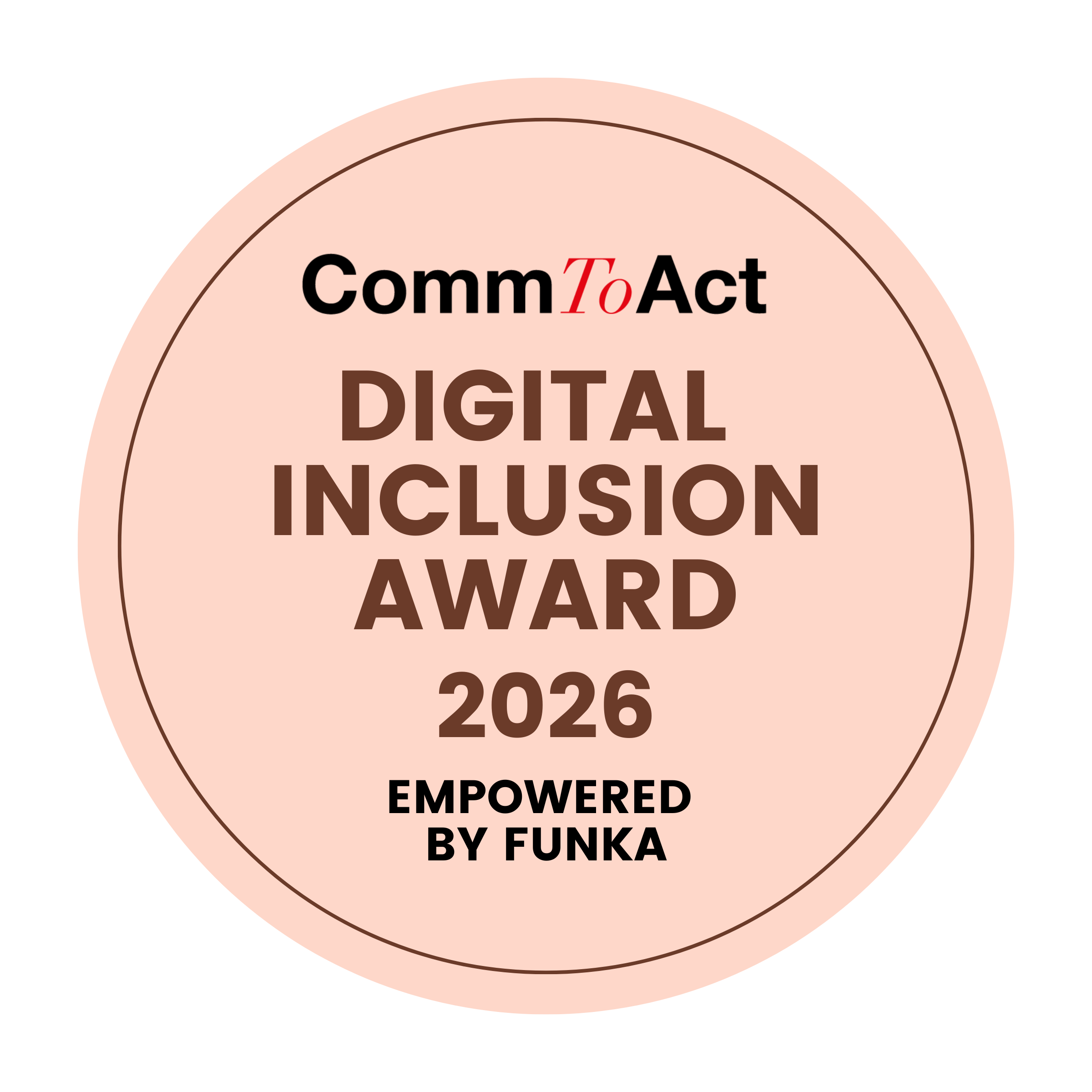 CommToAct Digital Inclusion Award 2026, empowered by Funka