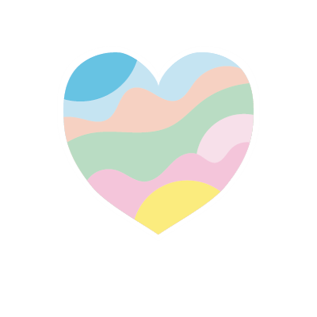 A colorful heart, illustration.