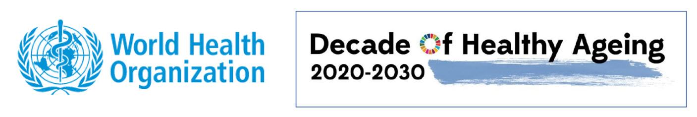 WHO and Decade of Healty Ageing 2020-2030 logo