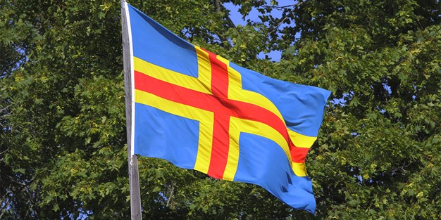 Ålands flagg. Foto