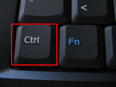 Nærbilde av Control knappen (Ctrl) på et tastatur. Foto