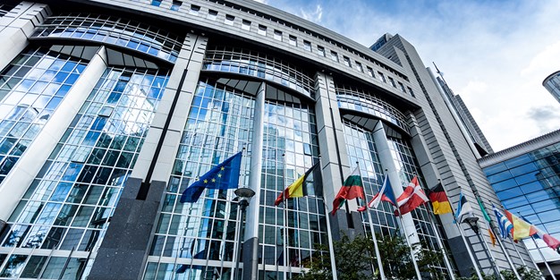 EU-byggnad i Brussel, foto.
