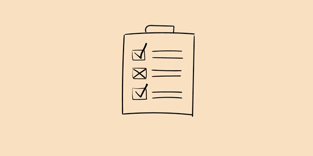 A checklist. Illustration