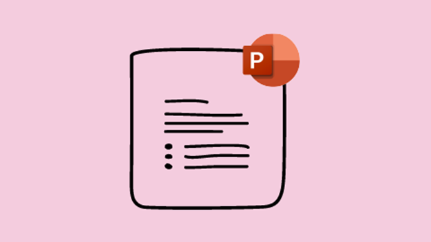 Illustration av dokument med powerpoint-logga.