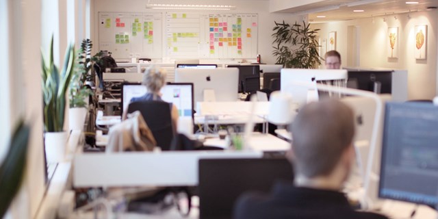  People working at the computer. Photo